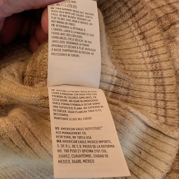 American Eagle Sweater Long Sleeve Cropped Wrap Knit Size XS - Picture 10 of 12